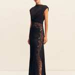 Eniko Lace Gathered Maxi Dress