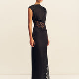 Eniko Lace Gathered Maxi Dress
