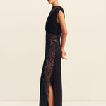 Eniko Lace Gathered Maxi Dress