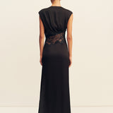 Eniko Lace Gathered Maxi Dress