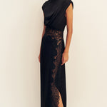 Eniko Lace Gathered Maxi Dress
