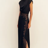 Eniko Lace Gathered Maxi Dress