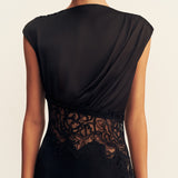 Eniko Lace Gathered Maxi Dress