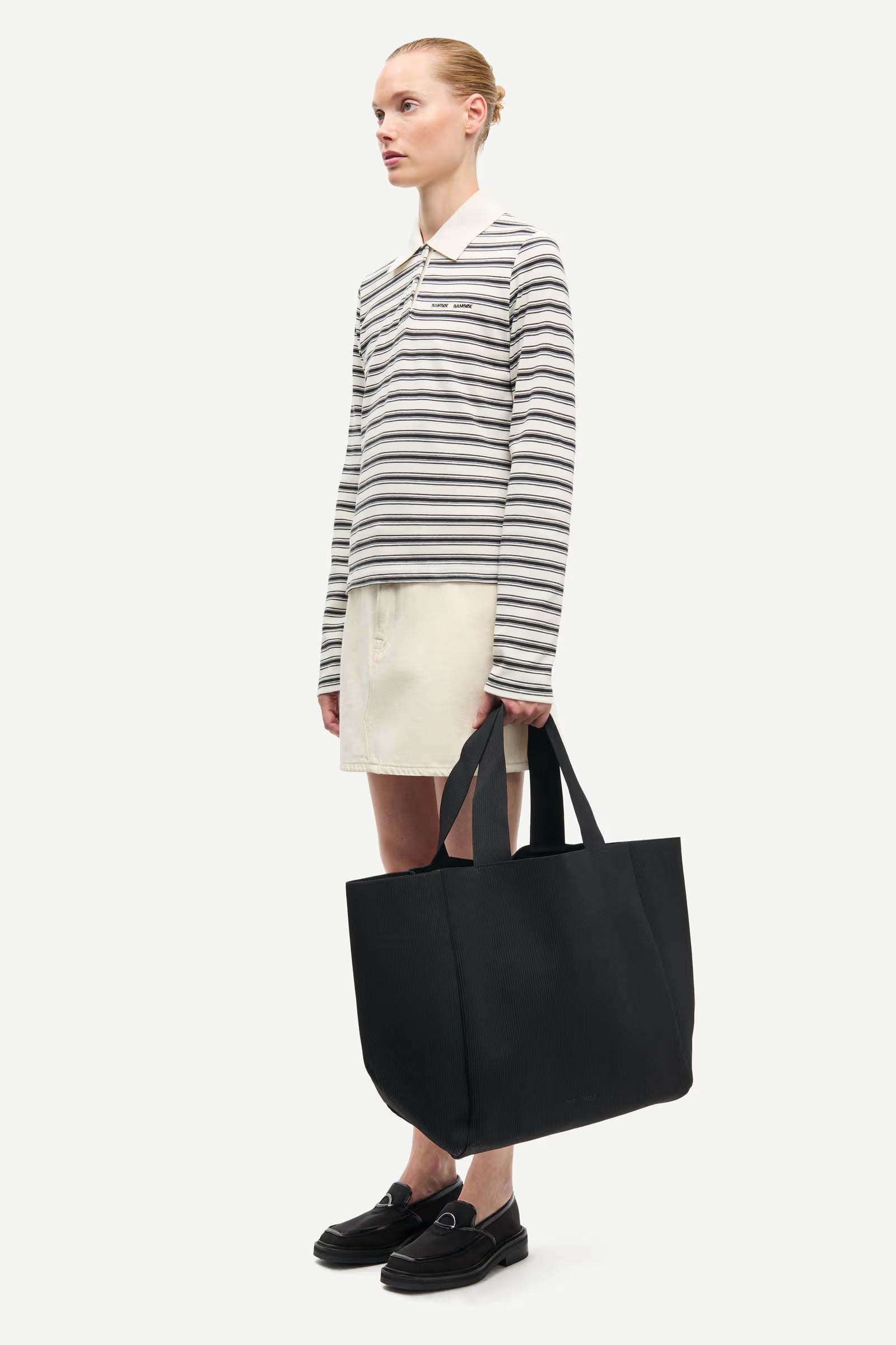 Samsoe Samsoe Sadonell LS Polo | Egret St. (PRE-ORDER)