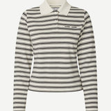 Samsoe Samsoe Sadonell LS Polo | Egret St. (PRE-ORDER)
