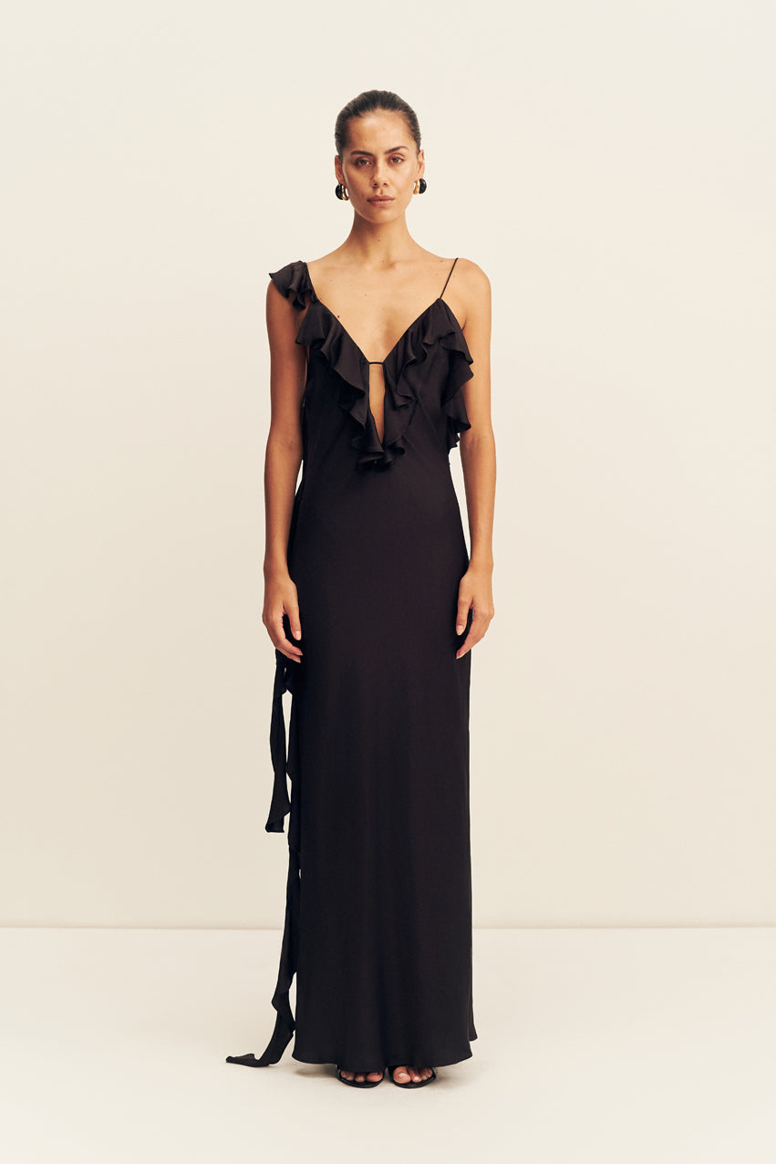 Agnes Ruffle Slip Maxi Dress