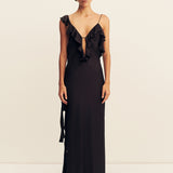 Agnes Ruffle Slip Maxi Dress