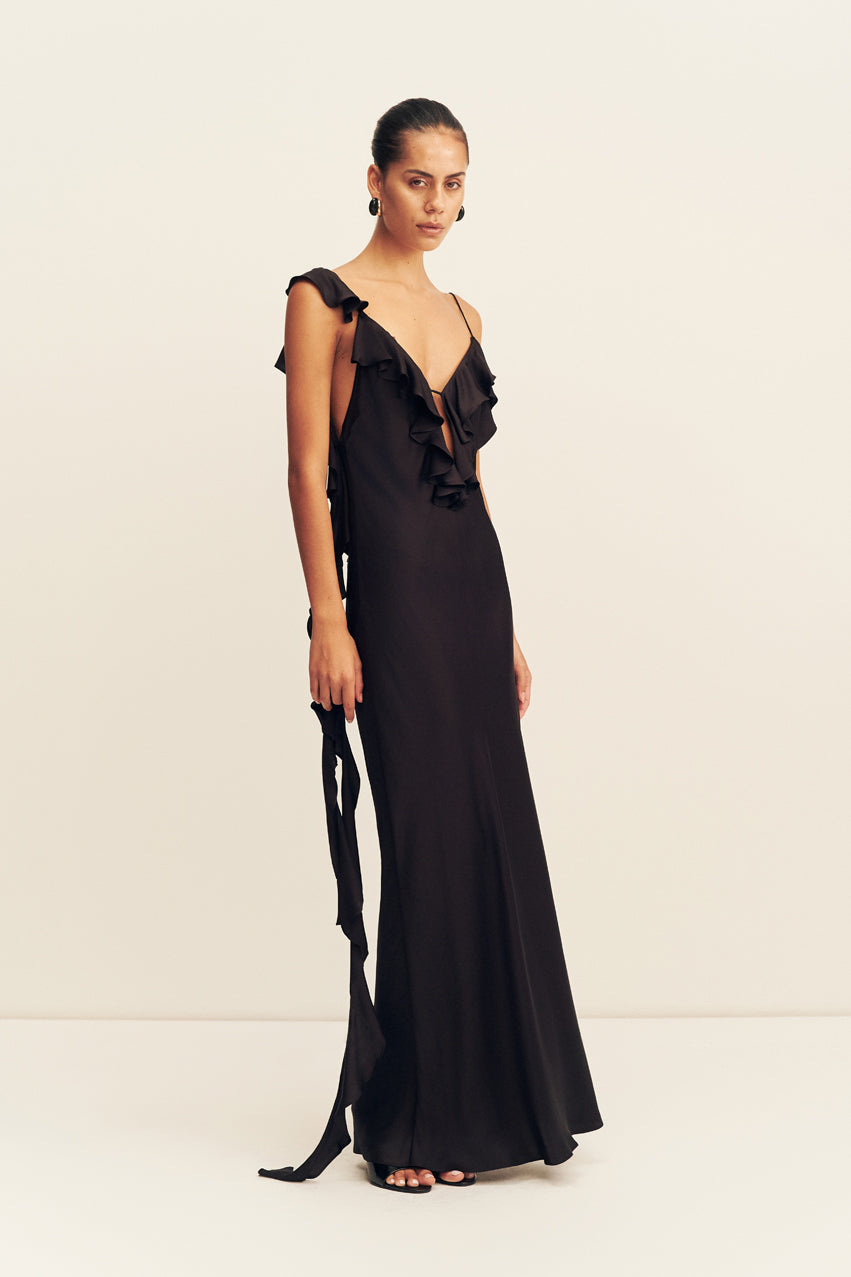Agnes Ruffle Slip Maxi Dress