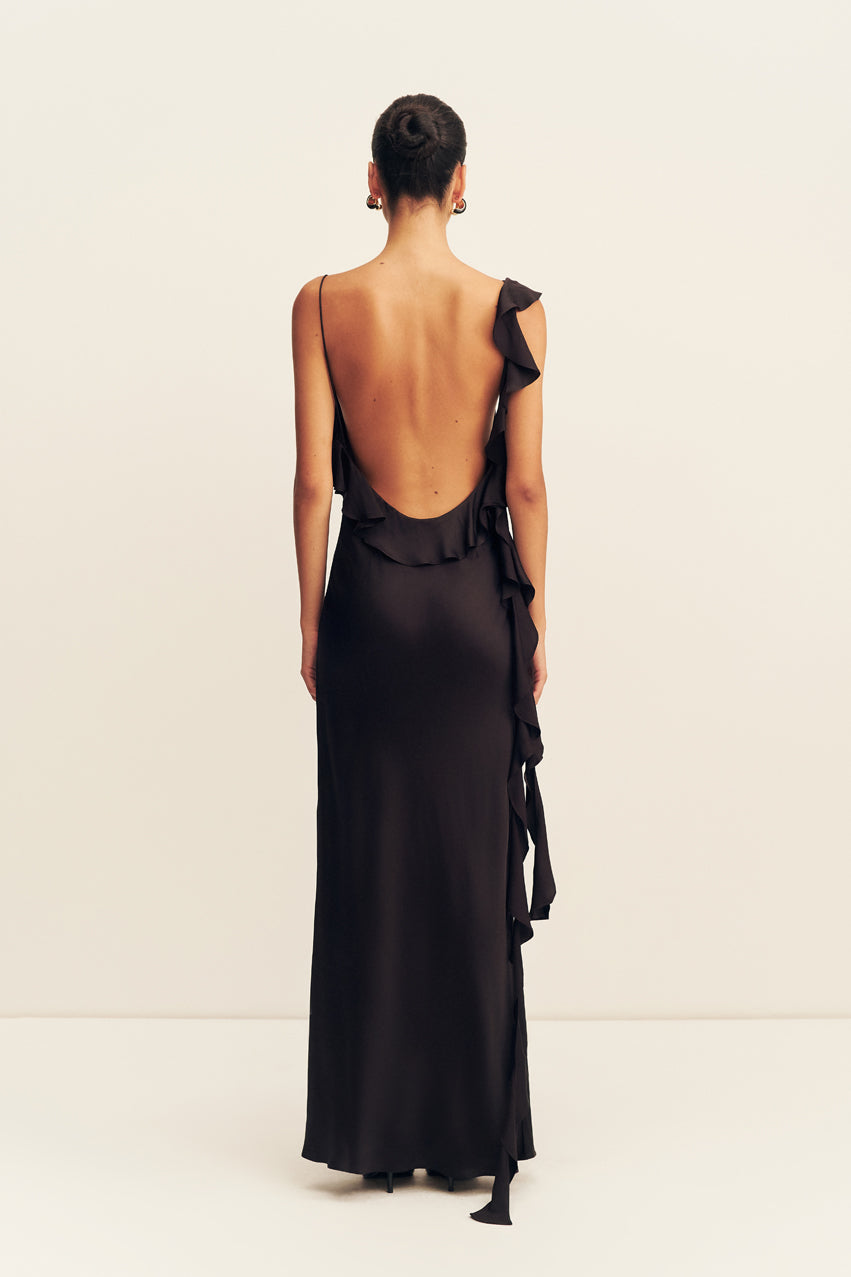 Agnes Ruffle Slip Maxi Dress