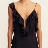Agnes Ruffle Slip Maxi Dress