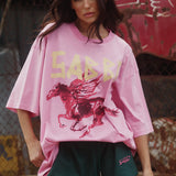 Sabbi Rhinstone Tee | Pink (PRE-ORDER)