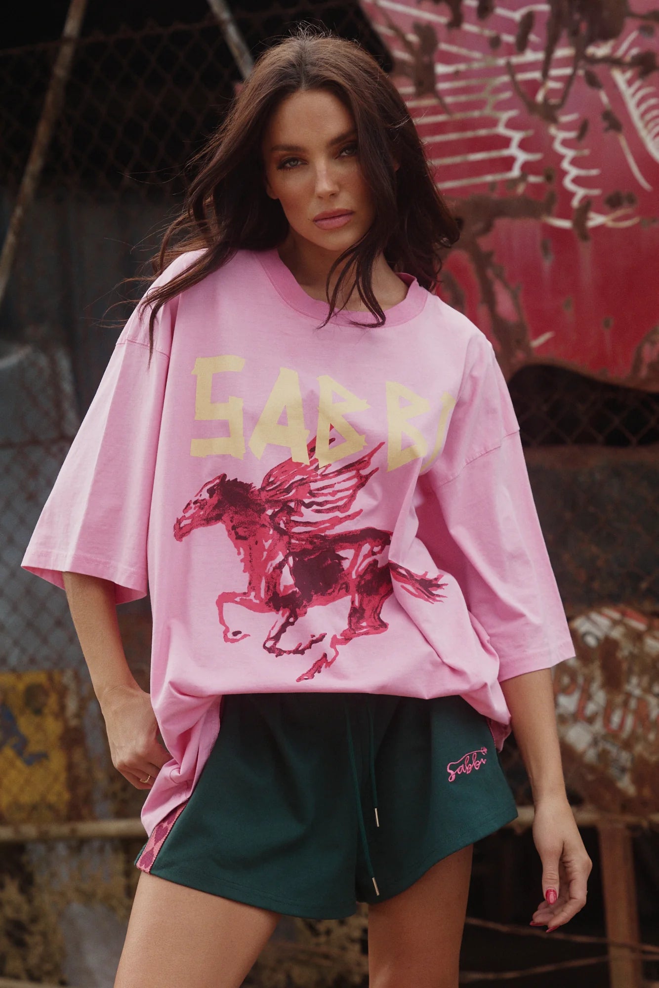 Sabbi Rhinstone Tee | Pink (PRE-ORDER)