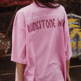 Sabbi Rhinstone Tee | Pink (PRE-ORDER)