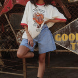 Sabbi The Very Oversized Cowgirl Tee | White (PRE-ORDER)