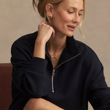 Varley Hawley Half Zip Sweat | Navy