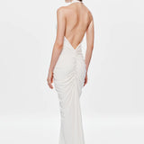 Misha The Venus Gathered Cupro Dress | Ivory (PRE-ORDER)