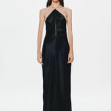 Misha Xanthe Satin Dress | Black