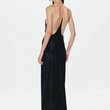Misha Xanthe Satin Dress | Black