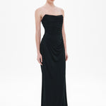 THE 'DRY JERSEY' DRAPED MIDI DRESS