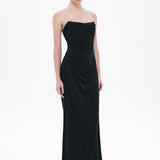 THE 'DRY JERSEY' DRAPED MIDI DRESS