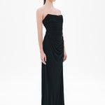 THE 'DRY JERSEY' DRAPED MIDI DRESS