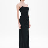 THE 'DRY JERSEY' DRAPED MIDI DRESS