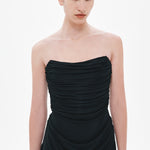 THE 'DRY JERSEY' DRAPED MIDI DRESS