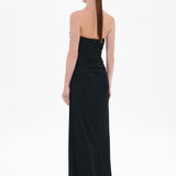 THE 'DRY JERSEY' DRAPED MIDI DRESS