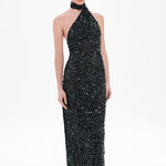 THE 'NICOLETTE' CROCHET SEQUIN DRESS