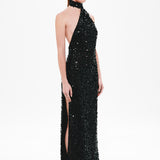 THE 'NICOLETTE' CROCHET SEQUIN DRESS
