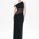 Misha Sisal Mesh Dress | Black