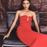 Shona Joy Campbell Strapless U Wire Maxi Dress | Goji