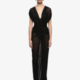 Bec + Bridge Leia Drape Maxi Dress | Black