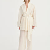 Solaqua The Alma Robe | Ivory Leaf