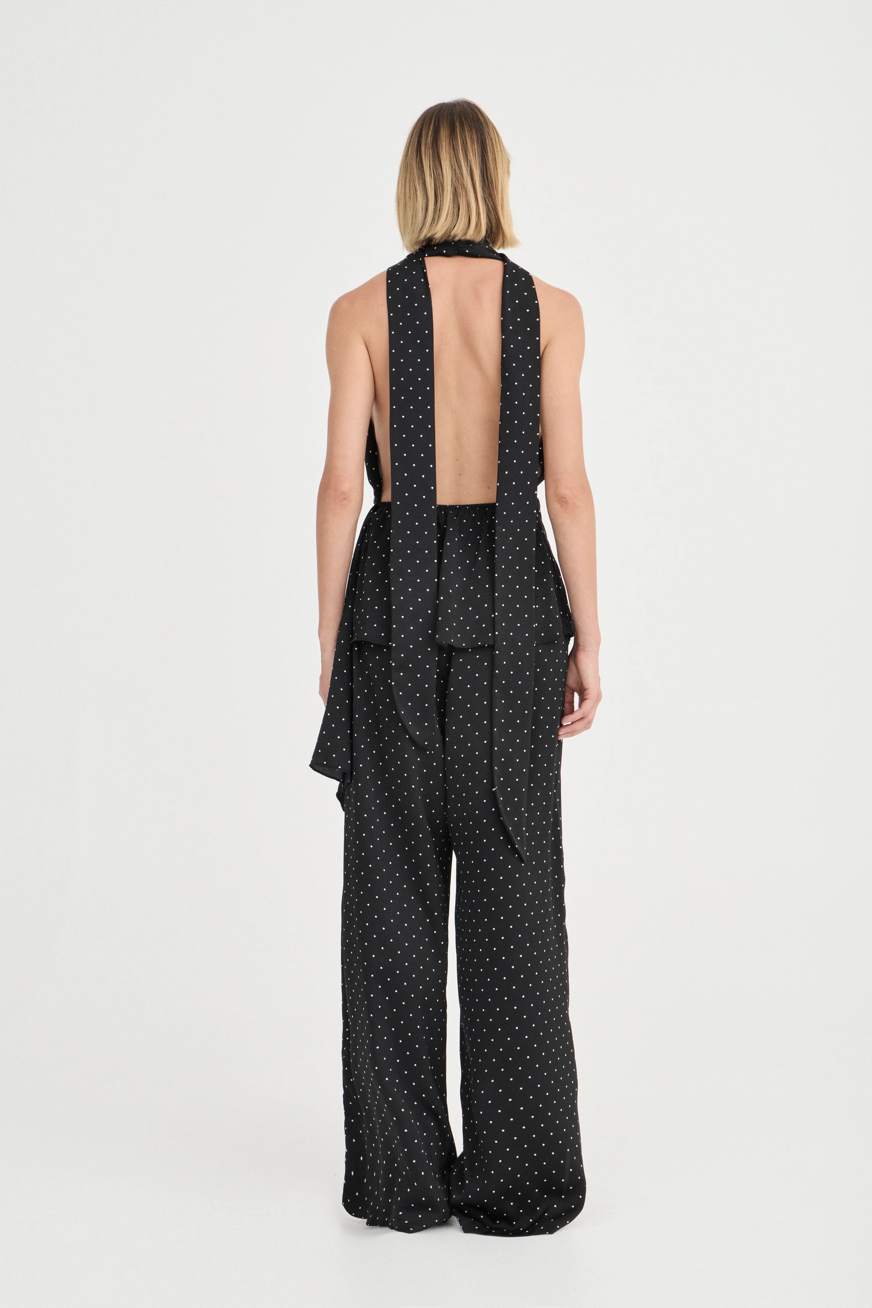Solaqua The Stella Necktie | Noir Polka
