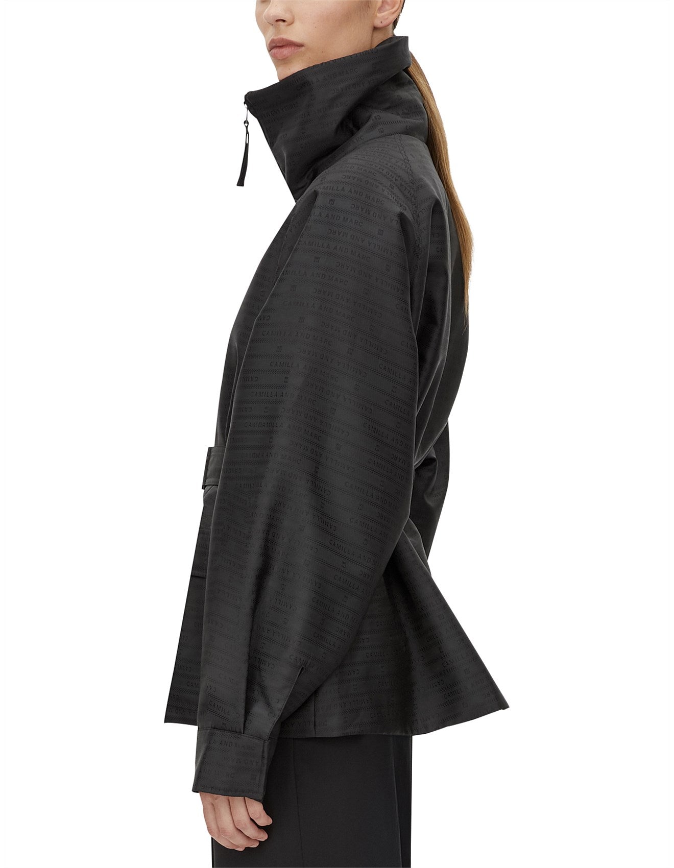 Camilla and Marc Escher Logo Jacquard Anorak | Black (PRE-ORDER)