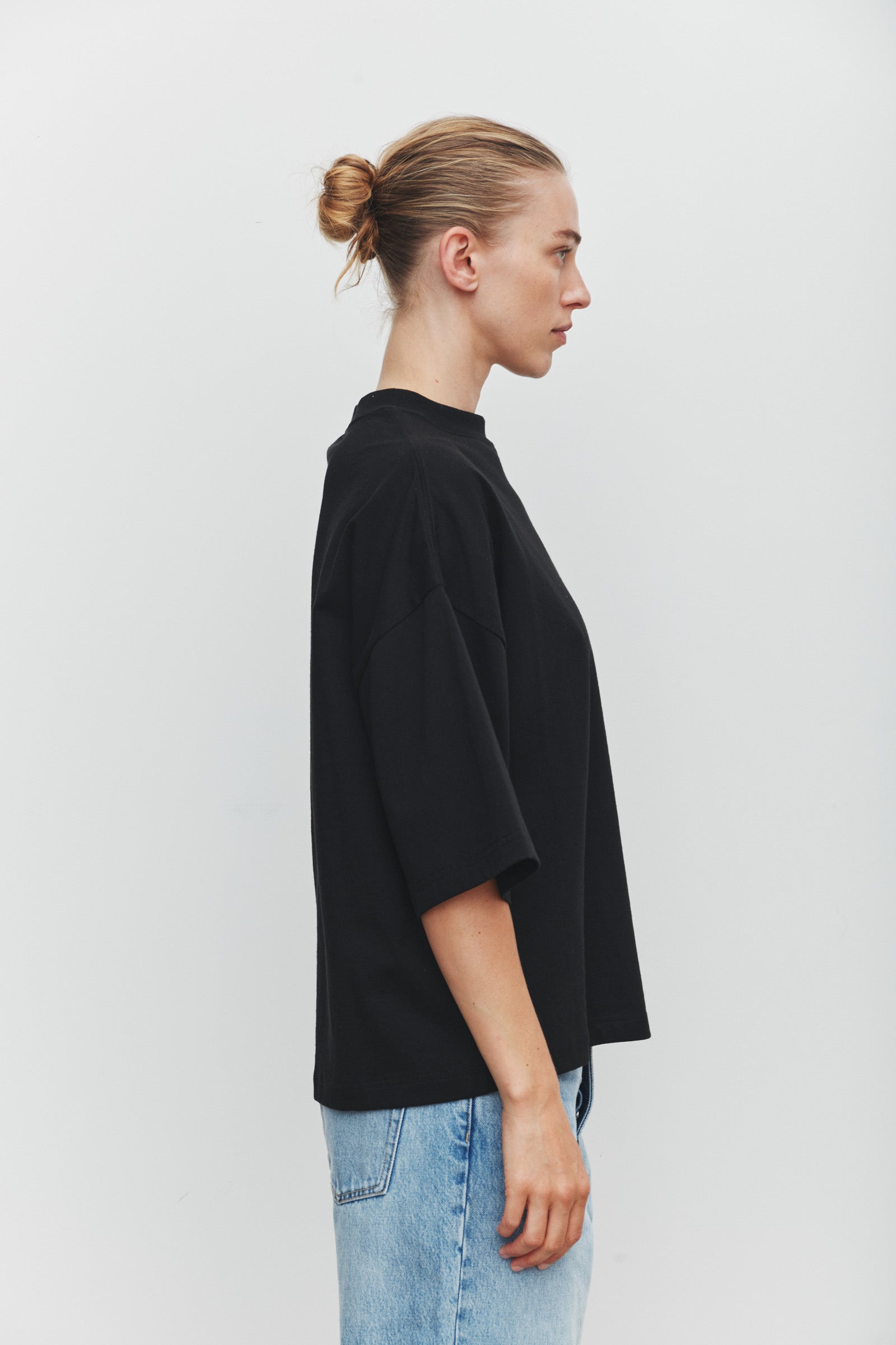Max Cotton Oversized Tee Black