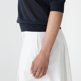 Bassike Contrast Collar Polo | Black/White