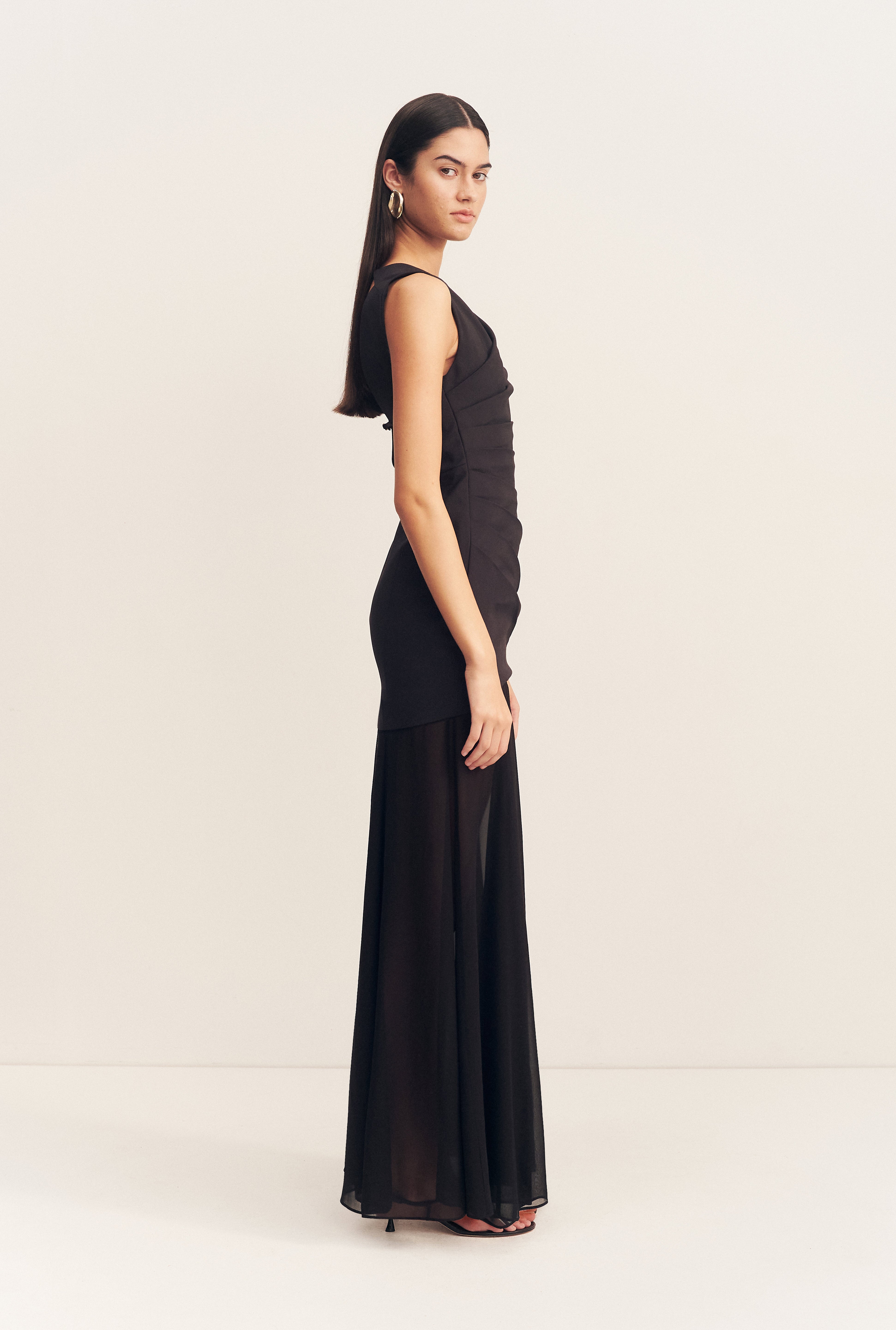 Blainey Open Back Draped Maxi Dress