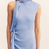 Shona Joy Rio Draped Ruffle Maxi Dress | Cornflower Blue