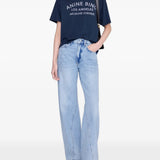 Anine Bing Cade Tee Melrose Stencil | Navy