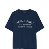 Anine Bing Cade Tee Melrose Stencil | Navy