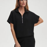 Varley Ritchie Short Sleeve Sweat | Black (PRE-ORDER)