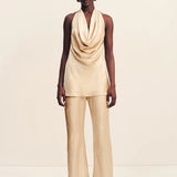 Shona Joy Andie Low Cowl Mini Dress | Champagne