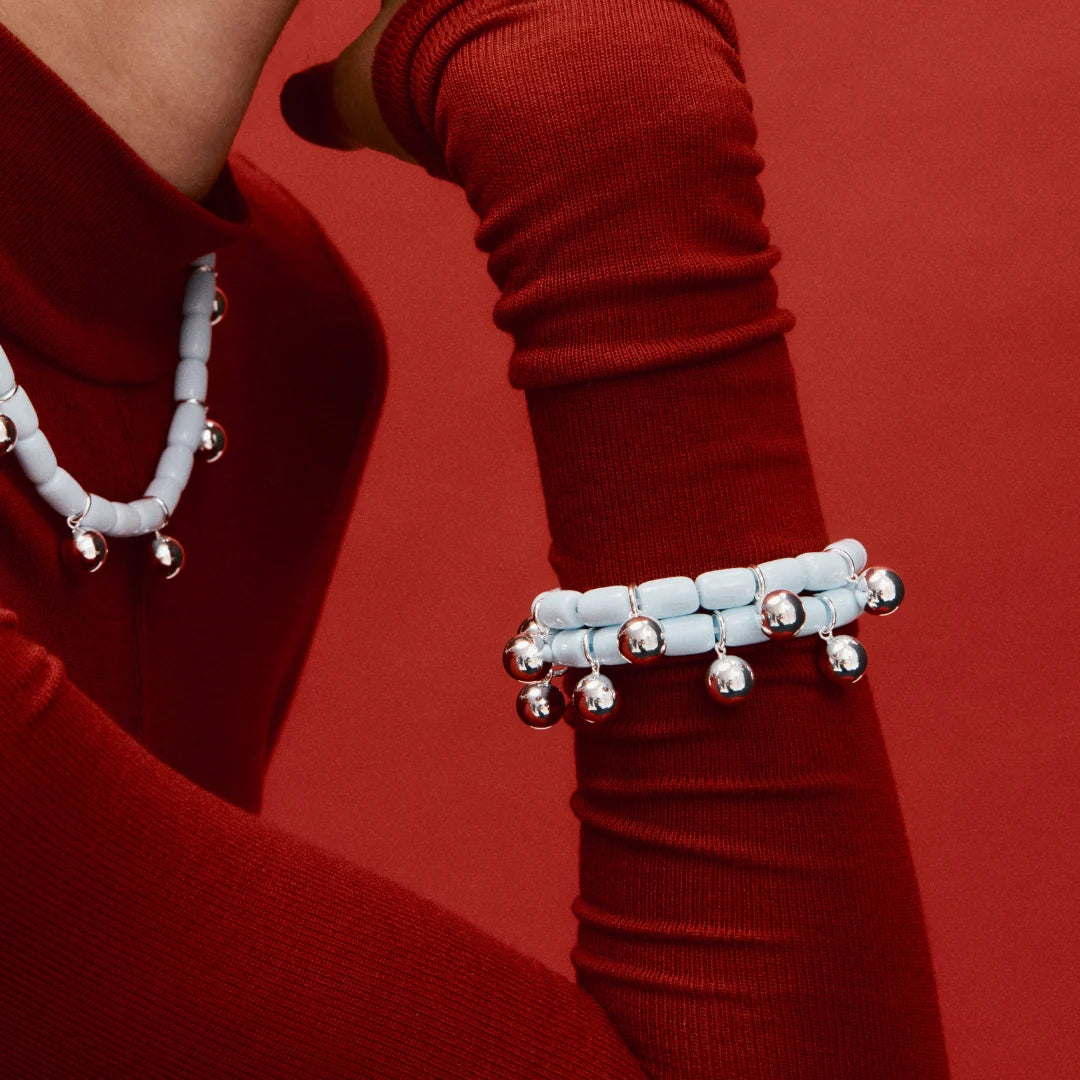 Gimme Resin Bracelet | Sky Blue/ Silver (PRE-ORDER)