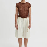 Blanca Riven Baby Tee | Brown