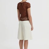 Blanca Riven Baby Tee | Brown