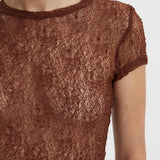Blanca Riven Baby Tee | Brown