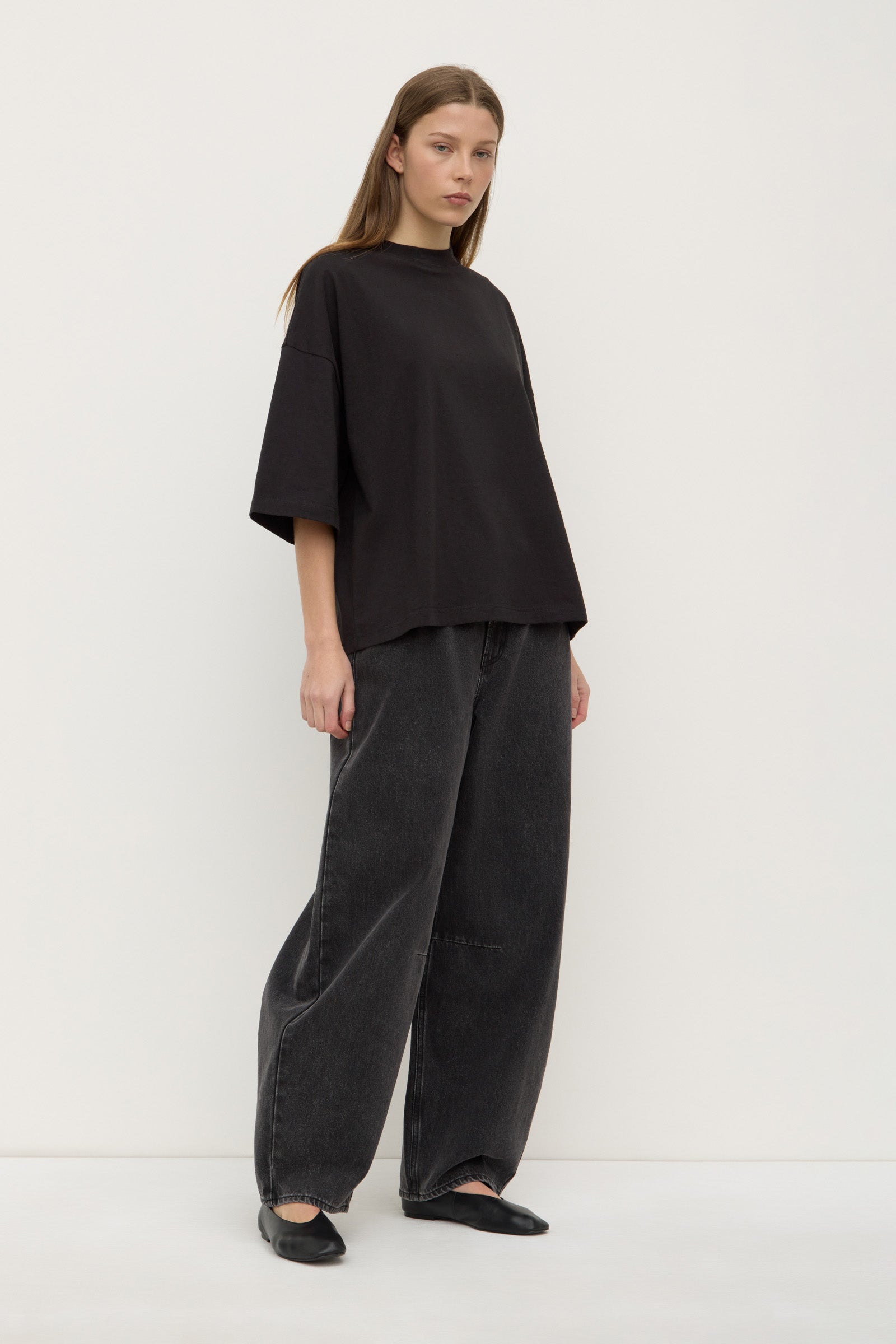 Max Cotton Oversized Tee Black