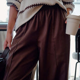 Ceres Life Izzie Pinstitch Pant | Chocolate